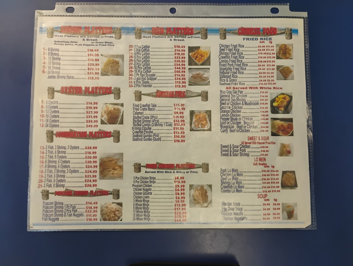 Joe's Seafood Menu - Image 2